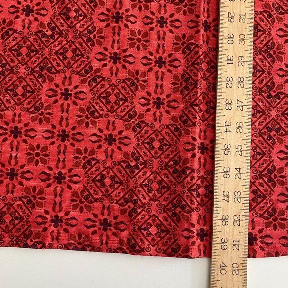 Toad & Co Rosalinda Dress Pockets Cranberry Patchwork Print V Neck Size XL - Picture 10 of 10